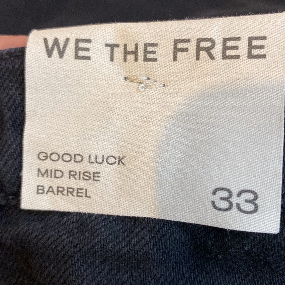Free People Black Wide Leg Jeans - Picture 7 of 9
